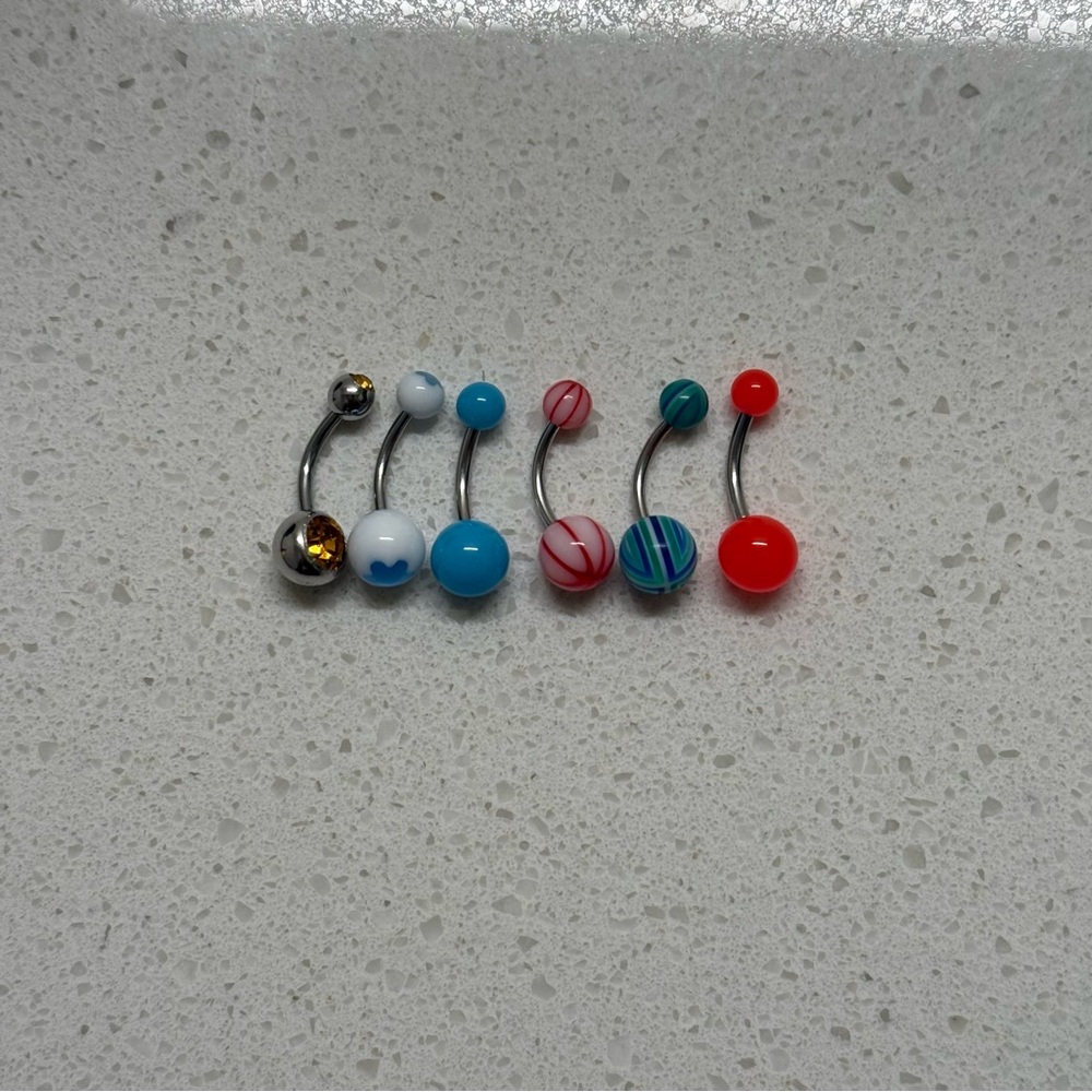 Belly Button Piercing Jewelry - 6ct